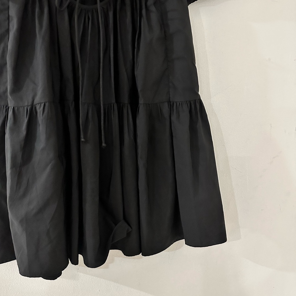 Zara Tiered poplin dress black - Picture 8 of 9